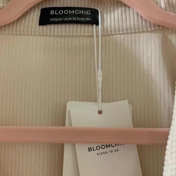 BloomChic Cream Utility Jacket with Peplum Waist - Picture 2 of 2